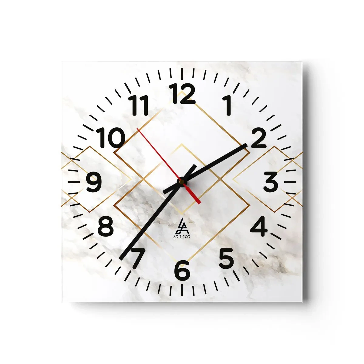 Relógio de parede - Relógio em vidro - Vista ao infinito - 40x40 cm