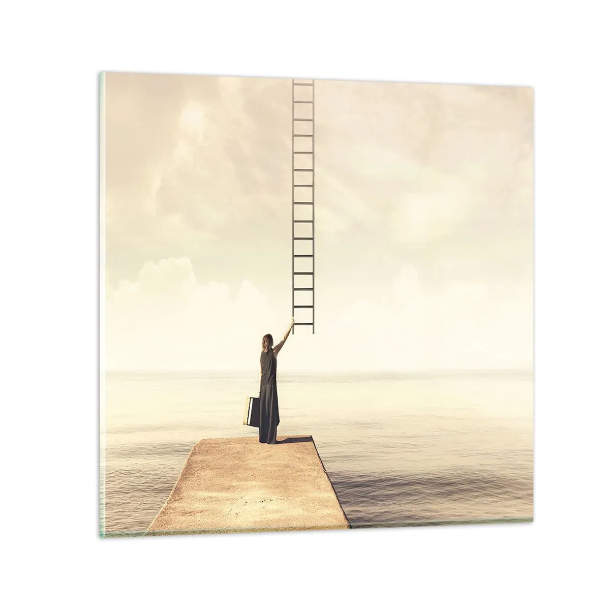 Quadro em vidro - Uma viagem mágica - 50x50 cm