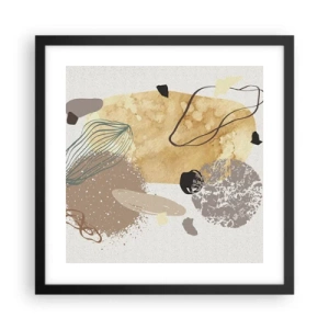 Pôster com moldura preta - Plumcologia aplicada - 40x40 cm