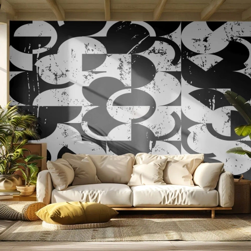 Papel de Parede Premium Sand - O branco é branco e o preto é preto - Abstração, Pedaço, Gráficos - 100x70 cm