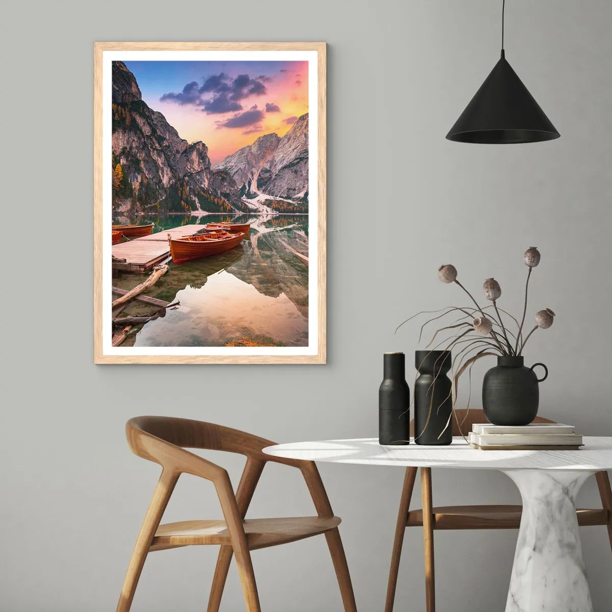 Pôster com moldura de carvalho claro - A promessa do dia - 61x91 cm