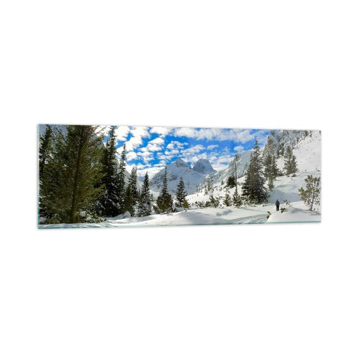 Quadro em vidro - Na neve e ao sol - 160x50 cm