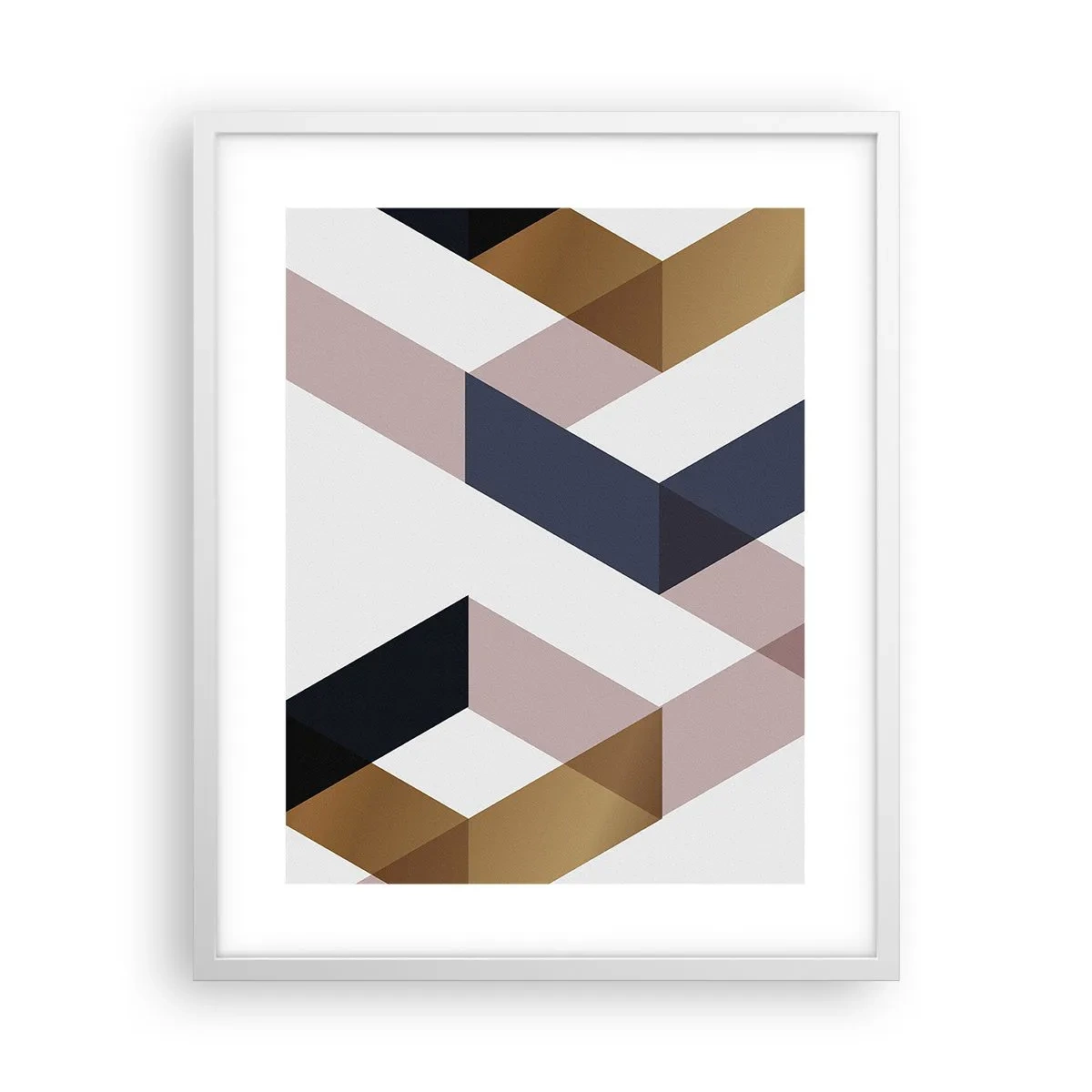 Pôster em moldura branca - Planos e ângulos - 40x50 cm