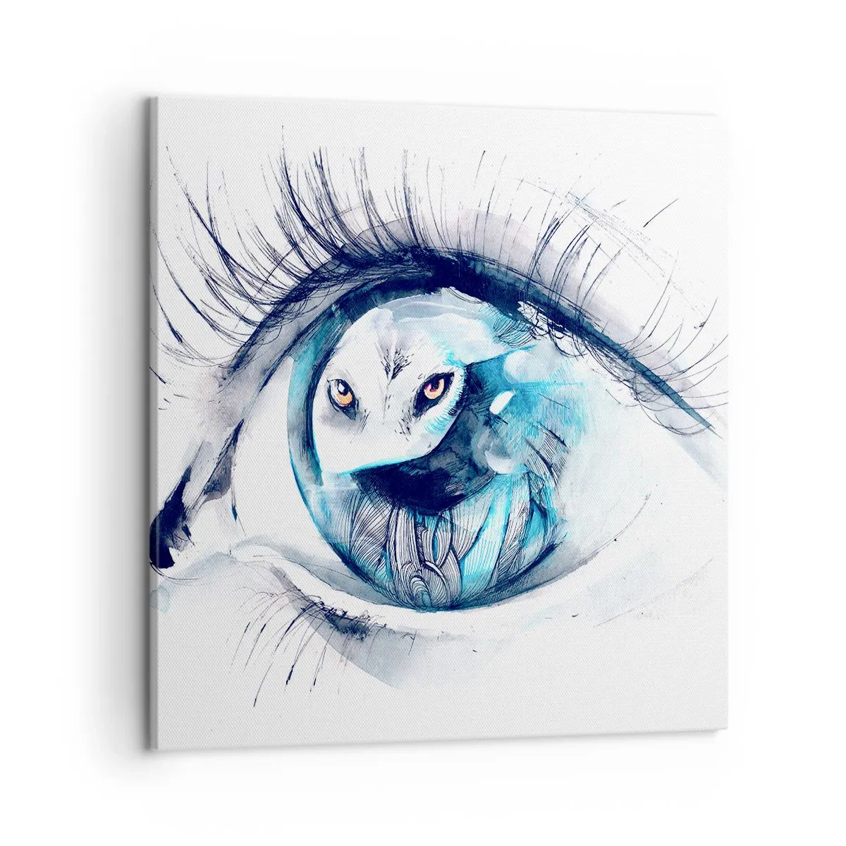 Quadro em tela - Cara a cara com o selvagem - 50x50 cm