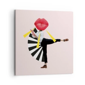 Quadro em tela - Arte pop surreal - 50x50 cm