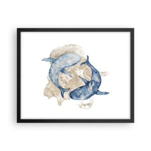 Pôster com moldura preta - Amizade ou amor? - 50x40 cm