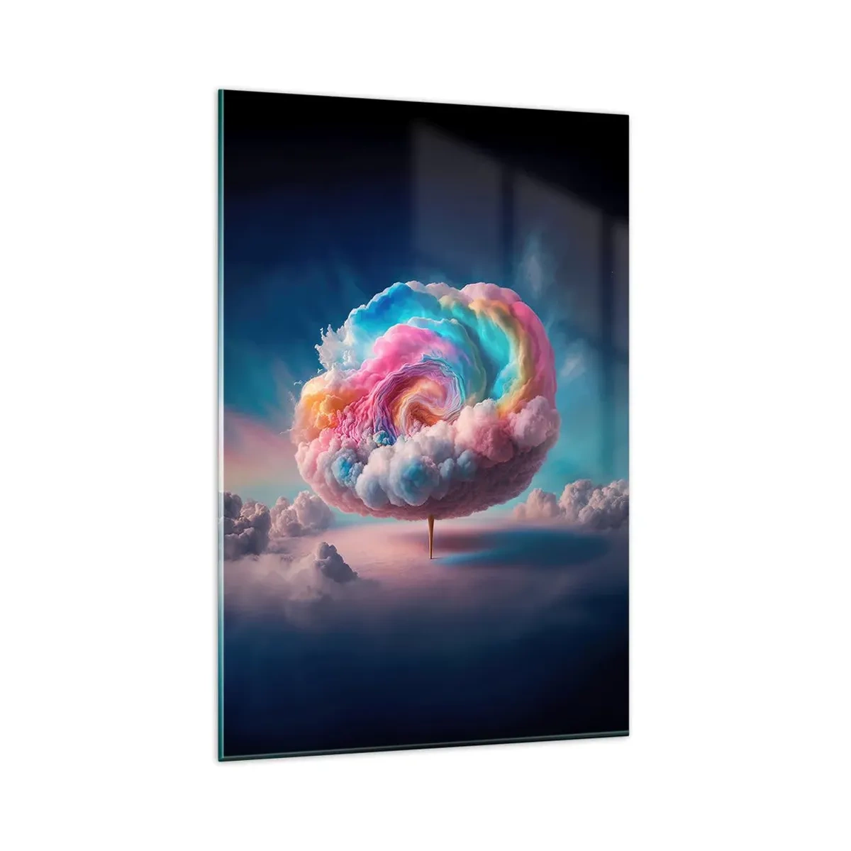 Quadro em vidro - O sonho de um parque de diversões - 80x120 cm