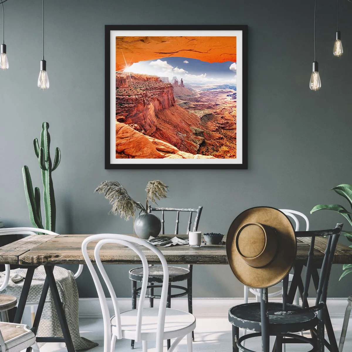 Pôster com moldura preta - Esculpido pela própria natureza - 40x40 cm