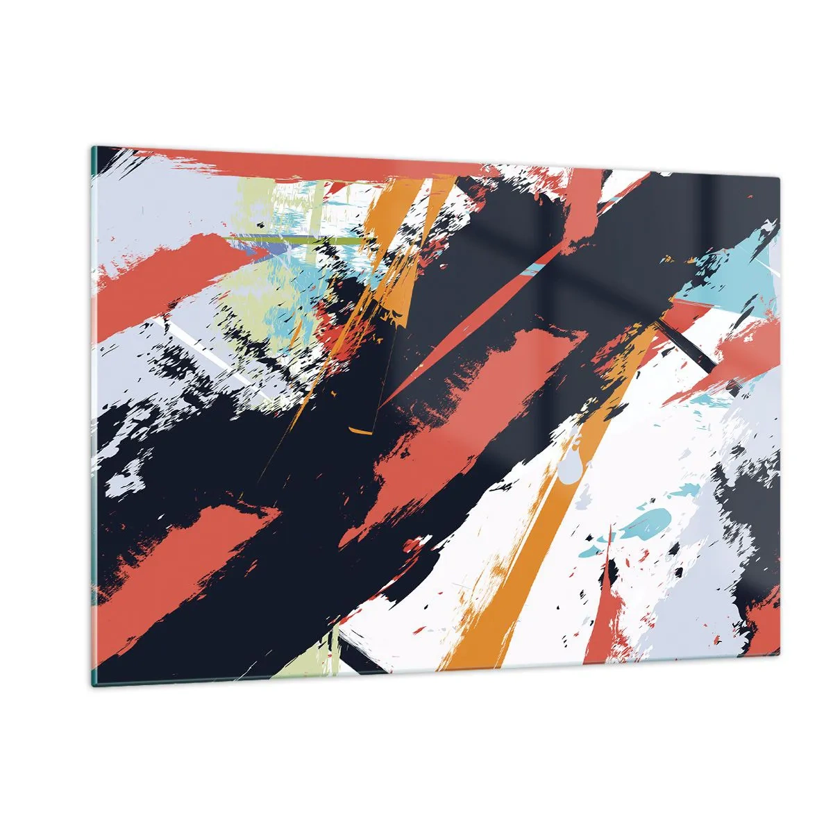 Quadro em vidro - Composição dinâmica - 120x80 cm