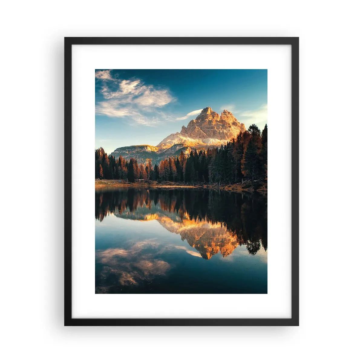 Pôster com moldura preta - Paisagem dupla - 40x50 cm