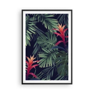 Pôster com moldura preta - Queimar em verde - 61x91 cm