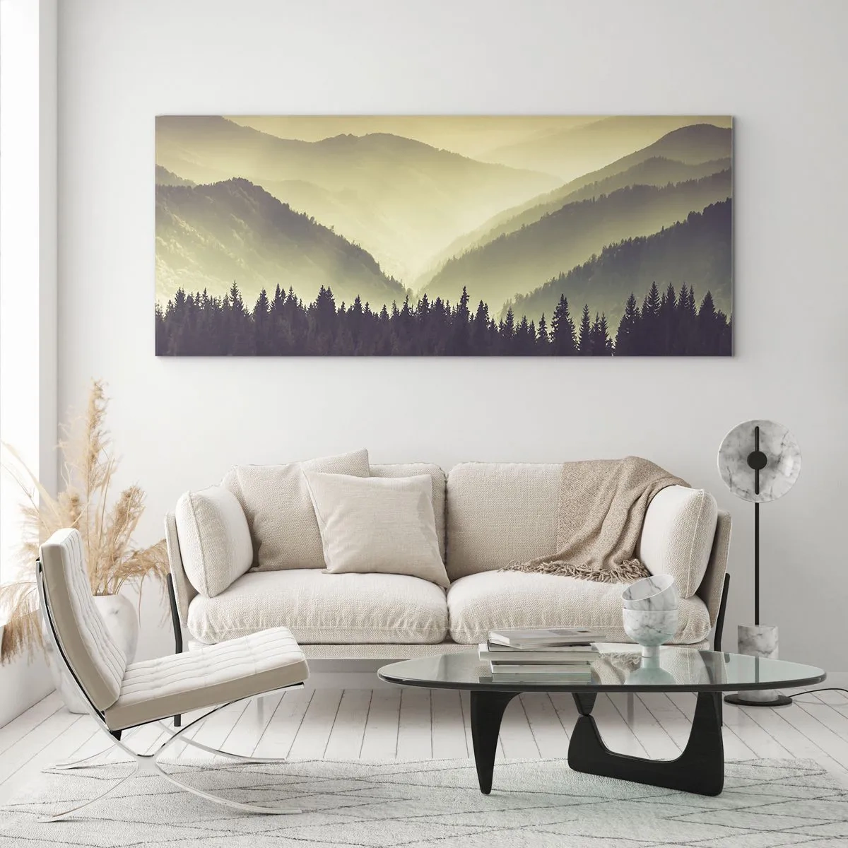Quadro em vidro - Atrás das sete montanhas... - 100x40 cm