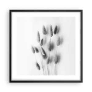 Pôster com moldura preta - Grama fofa - 50x50 cm