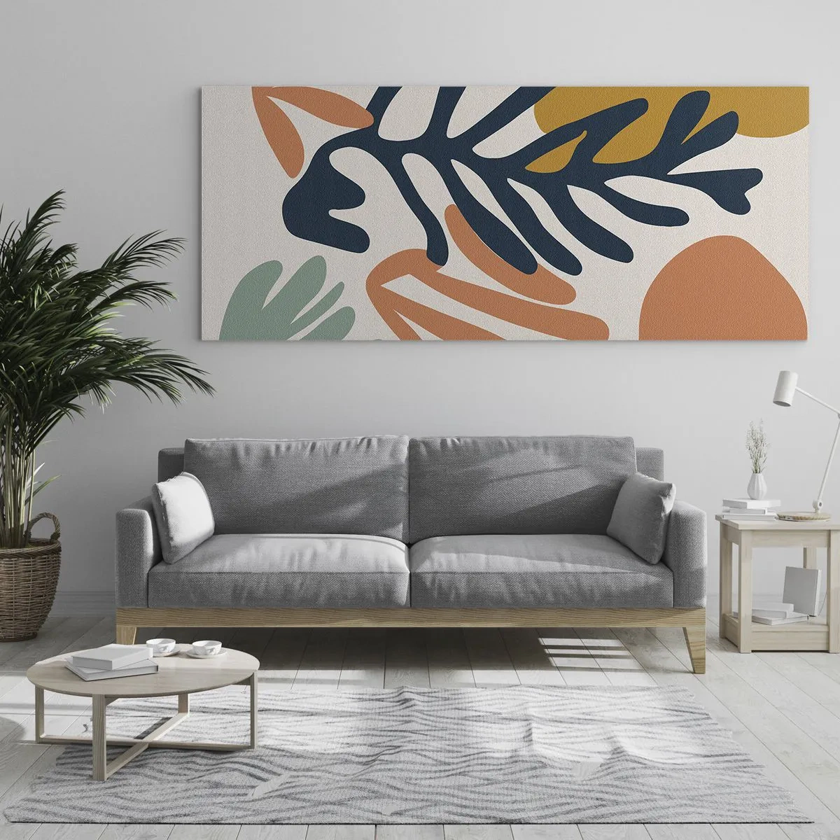 Quadro em vidro - Mares de coral - 100x40 cm