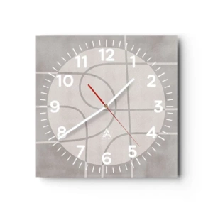Relógio de parede - Relógio em vidro - Circular e direto - 40x40 cm