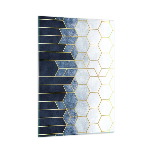 Quadro em vidro - Composição em ritmo sincopado - 50x70 cm