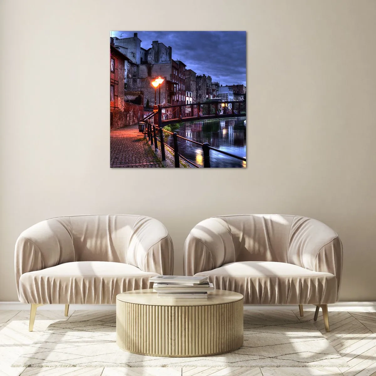 Quadro em vidro - A desconhecida Bydgoszcz - 50x50 cm