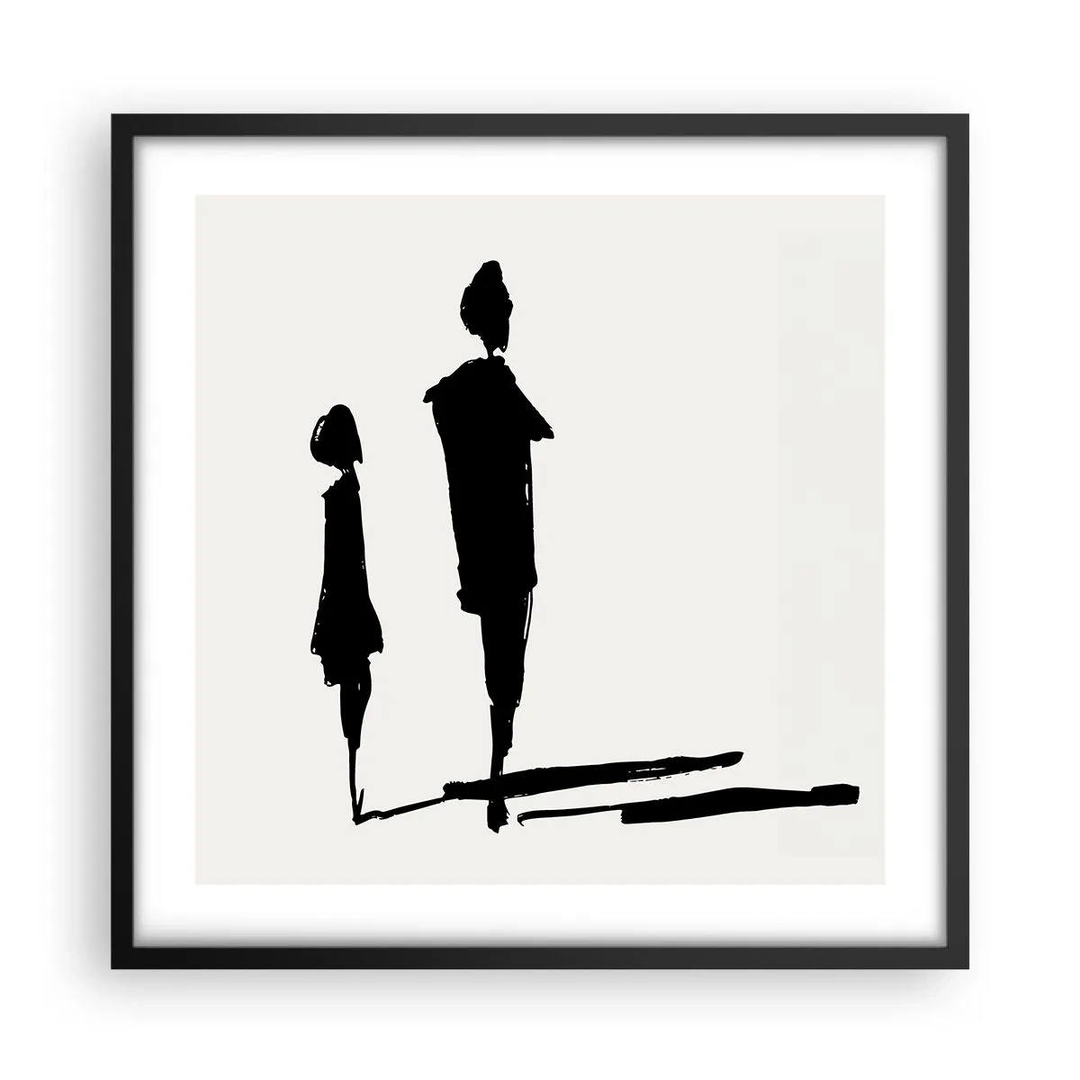 Pôster com moldura preta - Certeza que juntos? - 50x50 cm