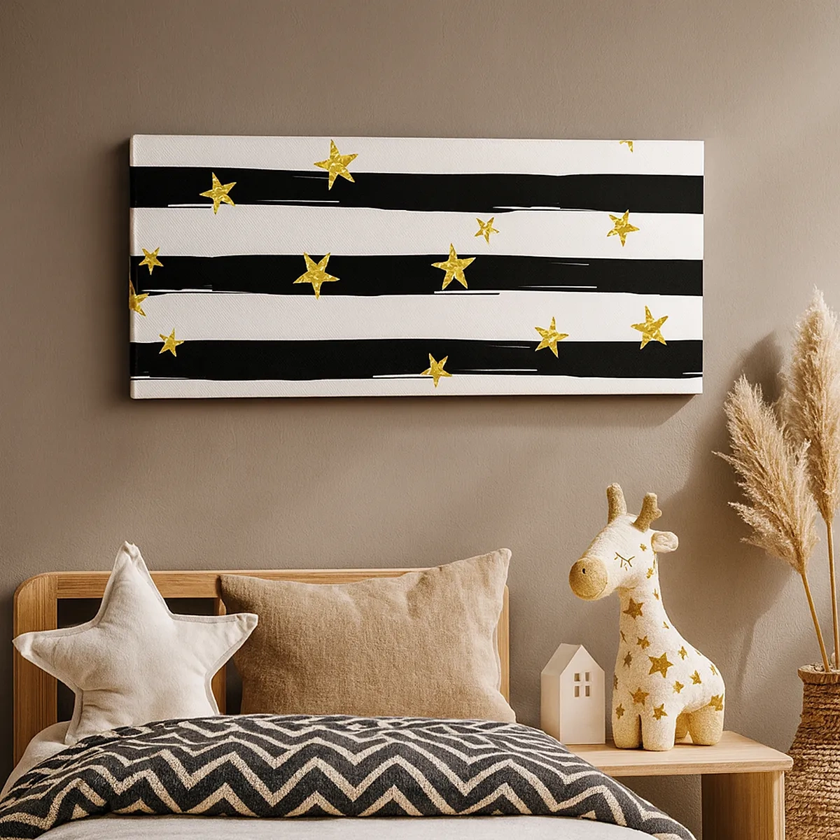 Quadro em tela - Todos nós nascemos sob uma estrela da sorte - 30x30 cm