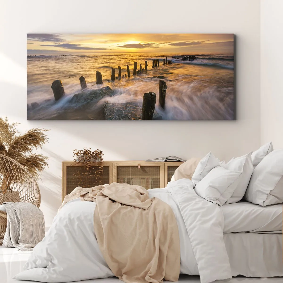 Quadro em tela - A beleza crua do Mar Báltico - 100x40 cm