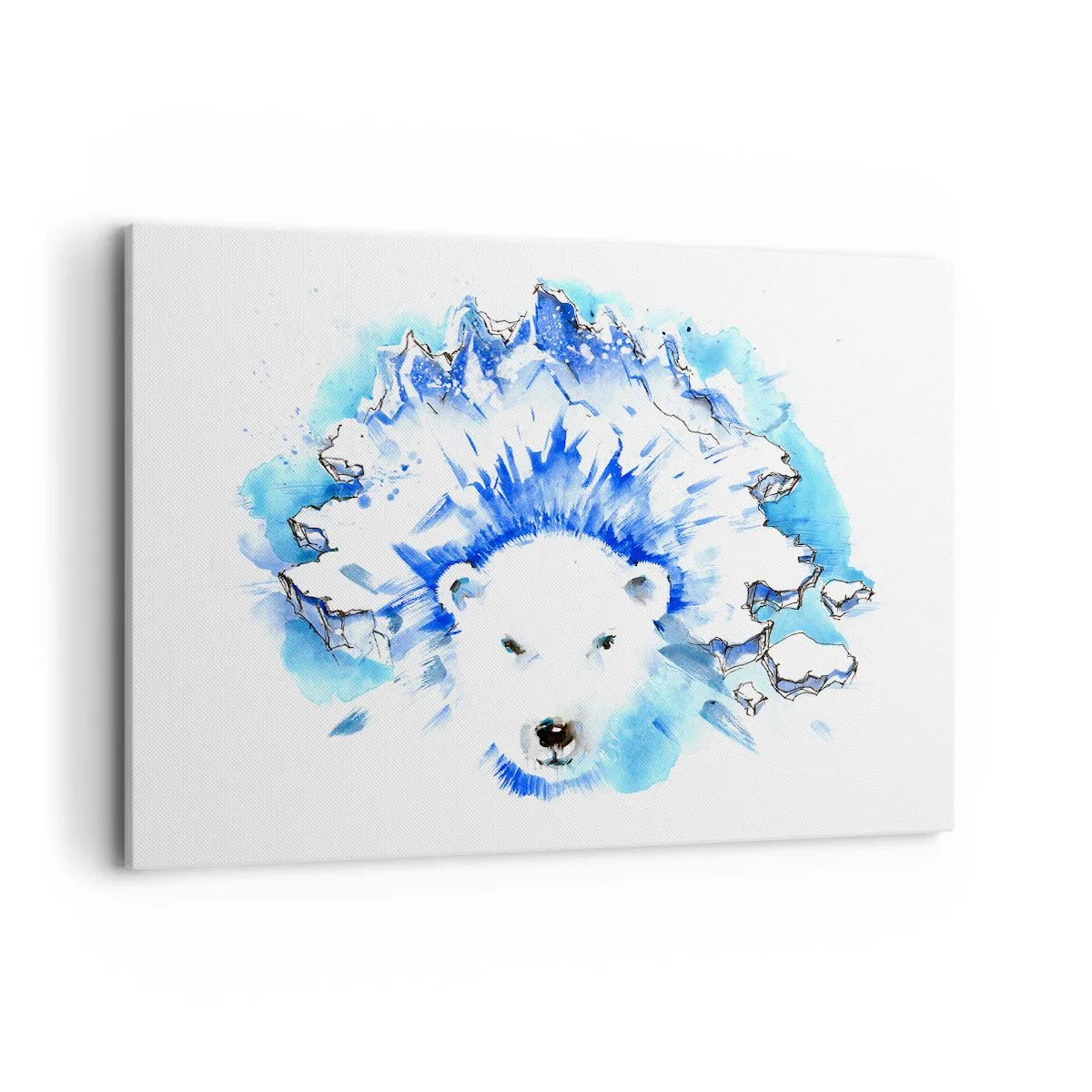 Quadro em tela - O Rei do Ártico em uma coroa de gelo - 120x80 cm
