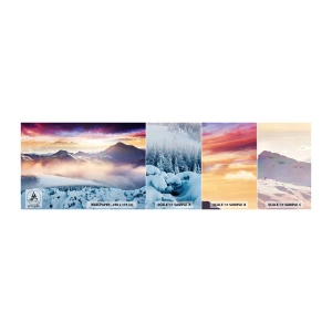 Amostra de papel de parede autocolante Deluxe Sticker - O poder e a pureza da natureza - Paisagem, Montanhas, Inverno - 100x30 cm