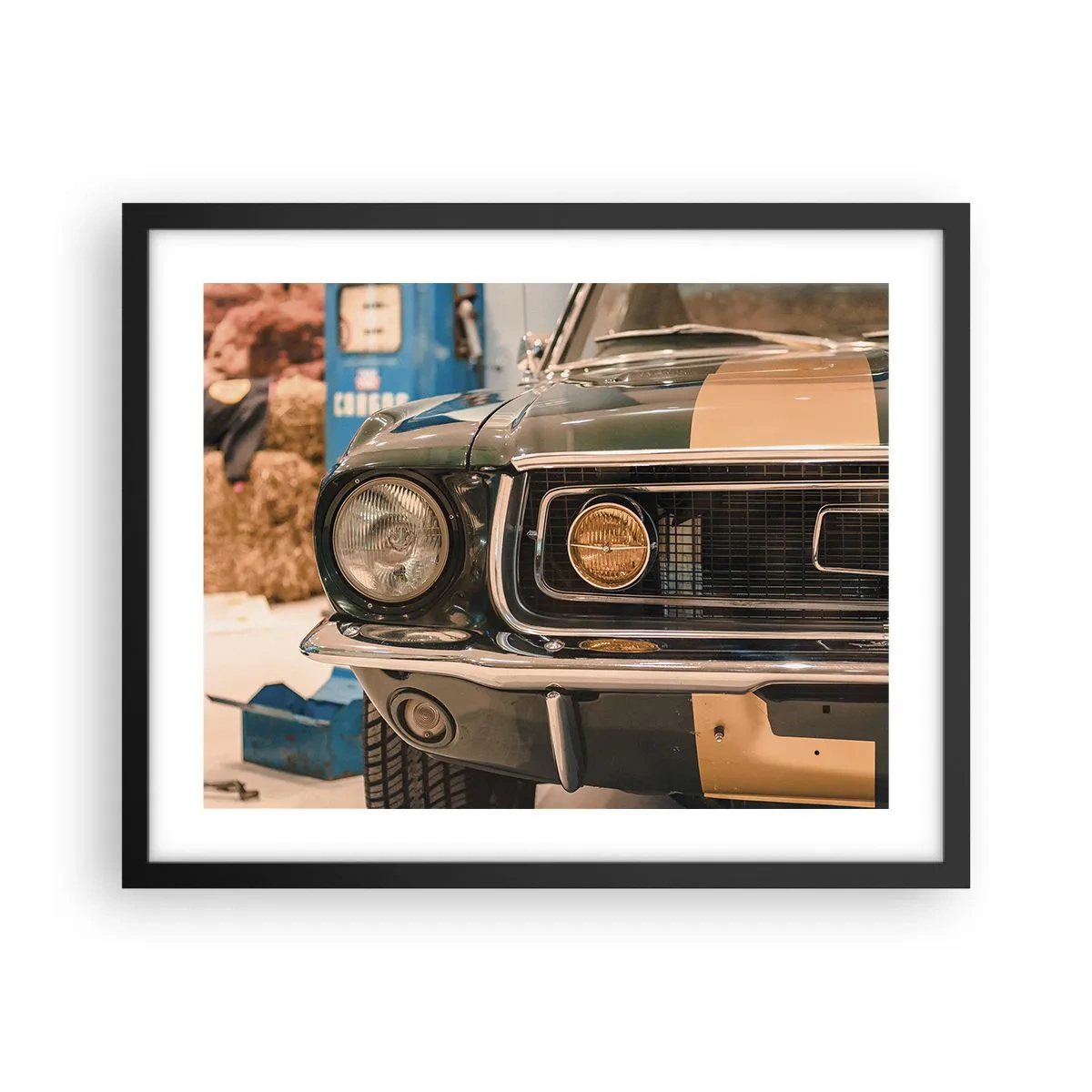 Pôster com moldura preta - Encontro com uma lenda - 50x40 cm