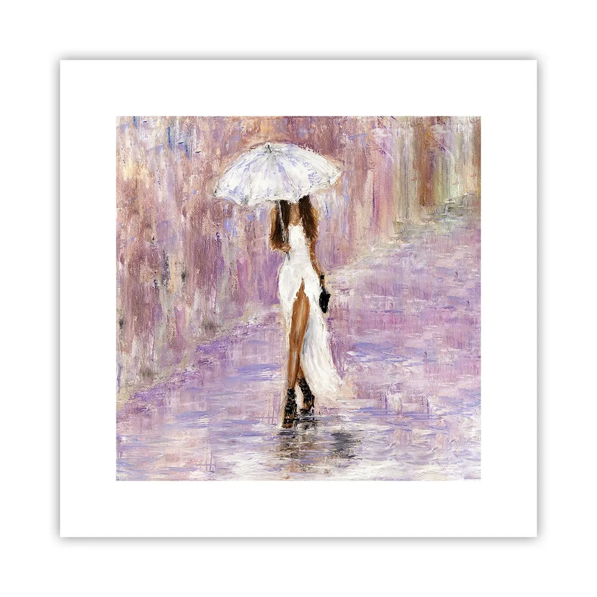Pôster - Na chuva lilás - 30x30 cm