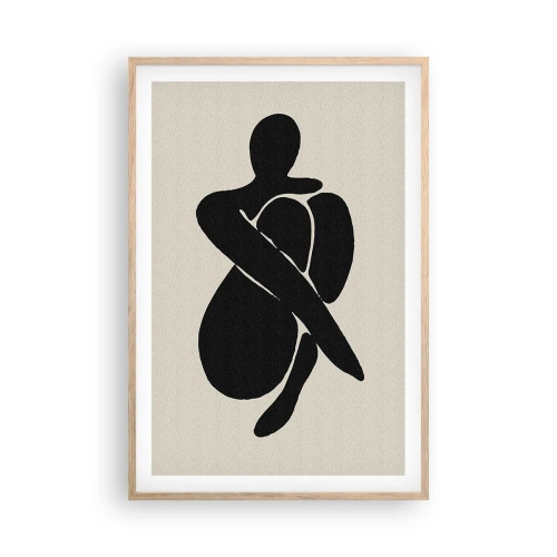 Pôster com moldura de carvalho claro - Em seus próprios braços - 61x91 cm