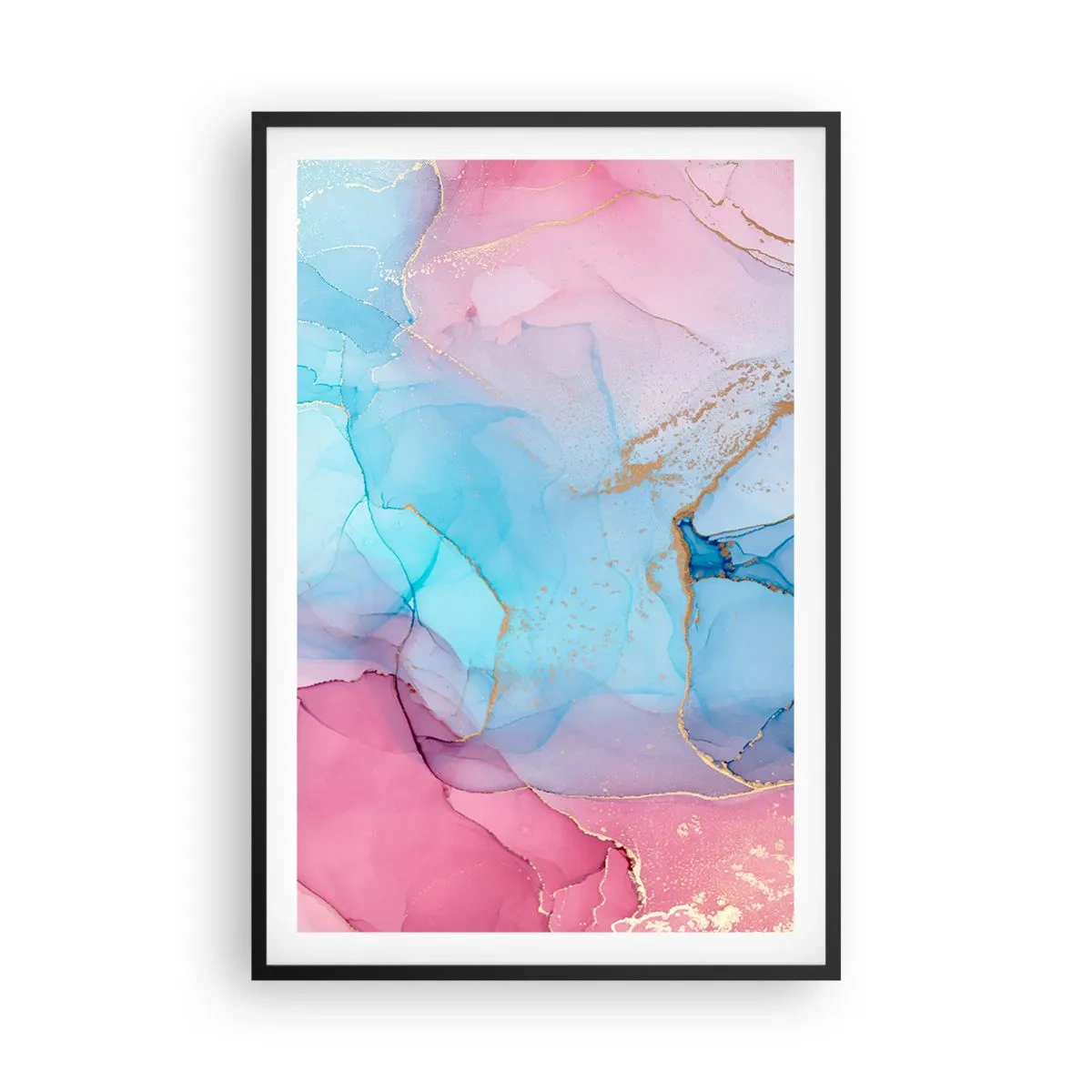 Pôster com moldura preta - Encontro e difusão - 61x91 cm