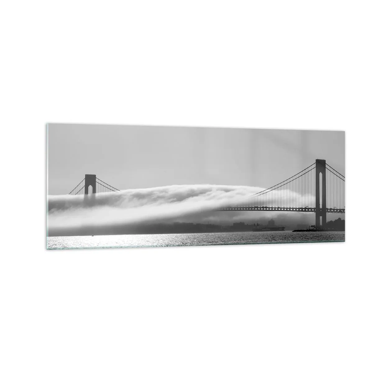 Quadro em vidro - Navegando pelo Golden Gate - 140x50 cm