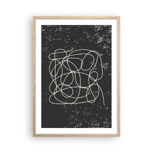 Pôster com moldura de carvalho claro - Pensamentos errantes - 50x70 cm