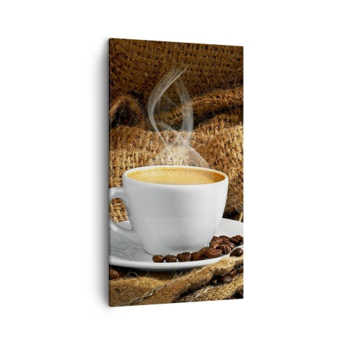 Quadro em tela - O cheiro de moka e a densidade do líquido de mel - 45x80 cm