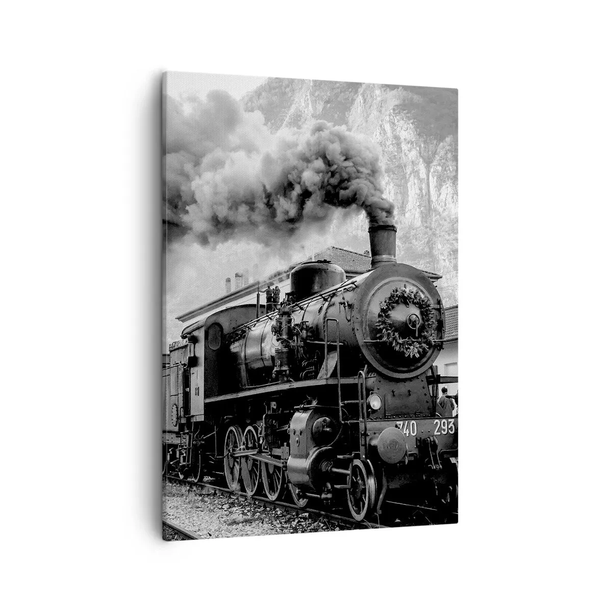 Quadro em tela - À espera na estação... - 50x70 cm