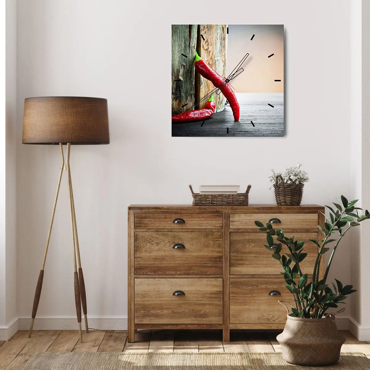 Relógio de parede - Relógio em vidro - Red hot chili peppers - 30x30 cm