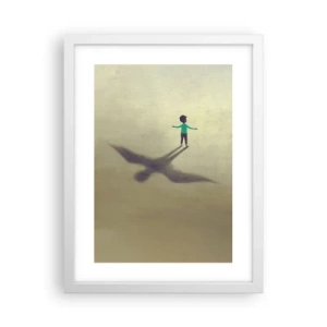 Pôster em moldura branca - Herói do futuro - 30x40 cm