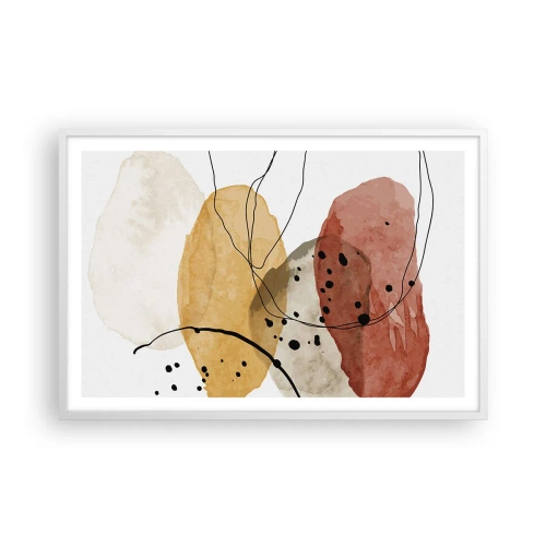 Pôster em moldura branca - Como o ar leve e transparente - 91x61 cm