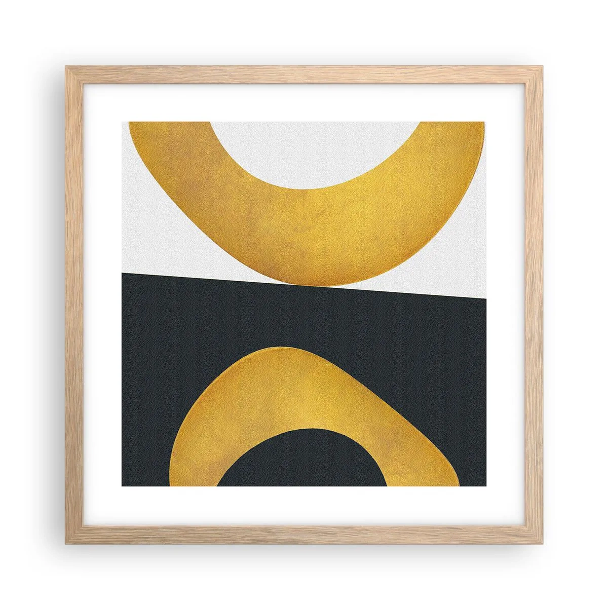 Pôster com moldura de carvalho claro - Primeiro: ouro - 40x40 cm