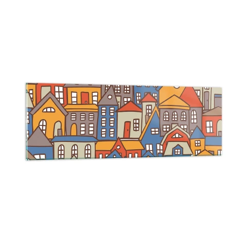 Quadro em vidro - Atrás da casa - 90x30 cm