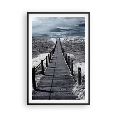 Pôster com moldura preta - Direto para a costa - 61x91 cm