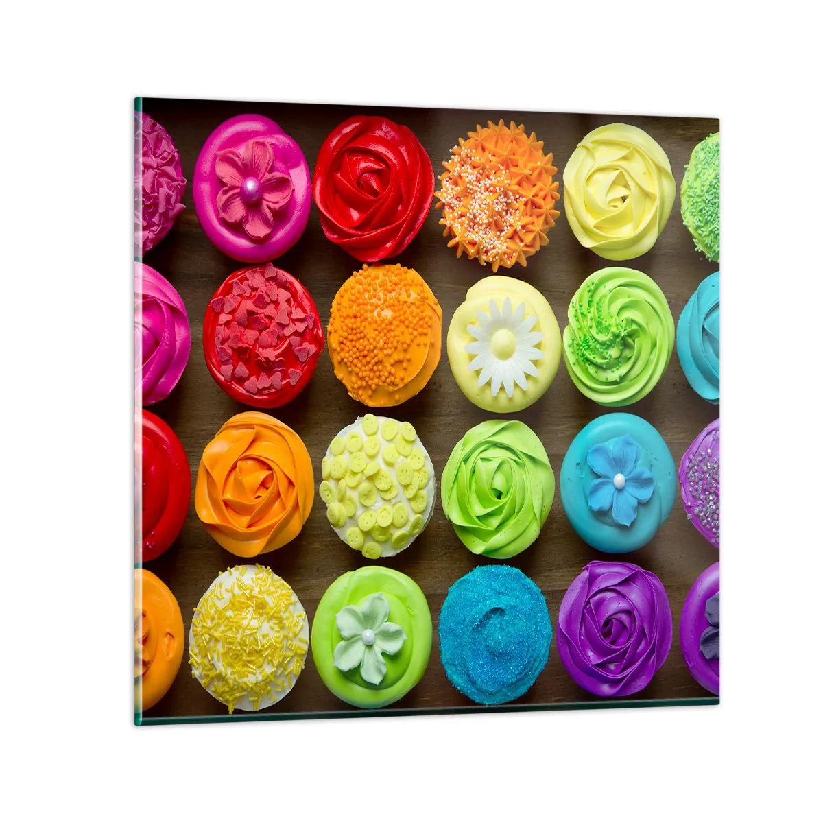 Quadro em vidro - Todos diferentes - todos deliciosos - 70x70 cm