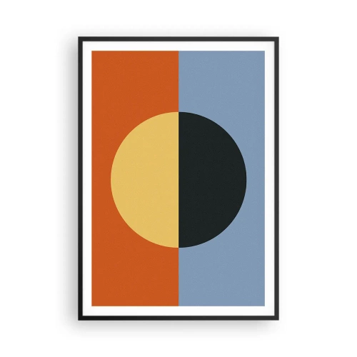 Pôster com moldura preta - Composição do calor e do frio - 70x100 cm