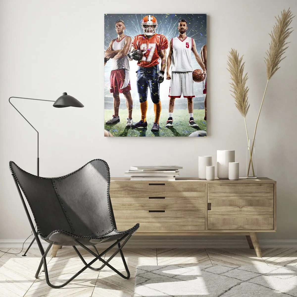 Quadro em vidro - Gladiadores dos campos - 70x100 cm