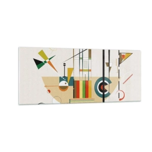 Quadro em vidro - E o mundo ri - 100x40 cm