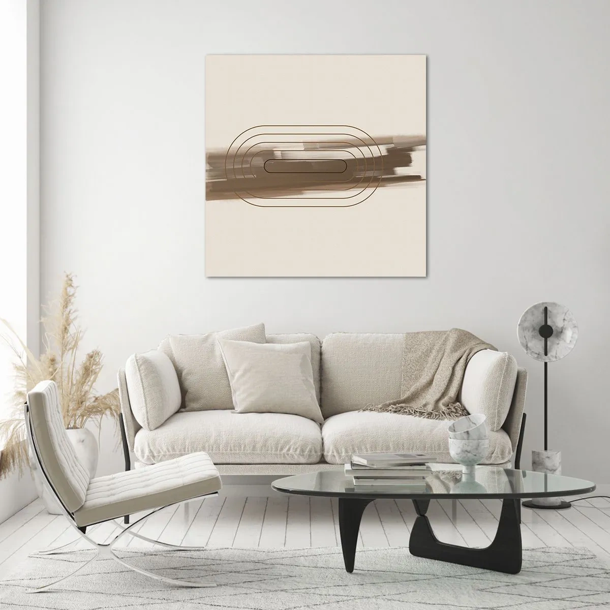Quadro em vidro - Um sopro de cinza - 30x30 cm
