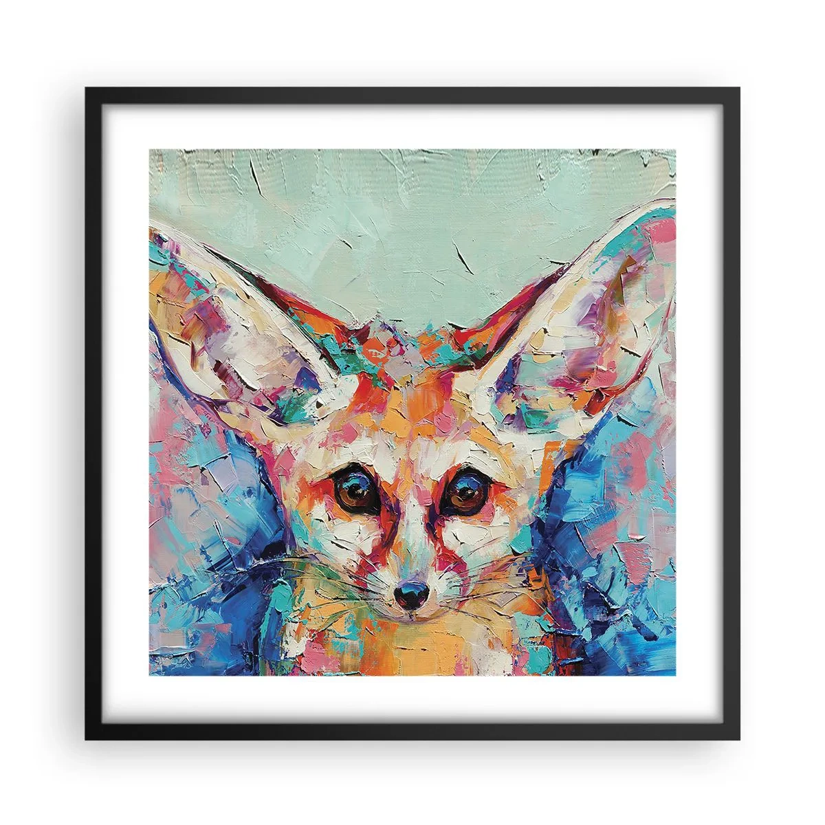 Pôster com moldura preta - Estão prontos para mim? - 50x50 cm