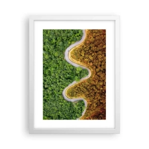 Pôster em moldura branca - Fronteiras e descobertas - 30x40 cm