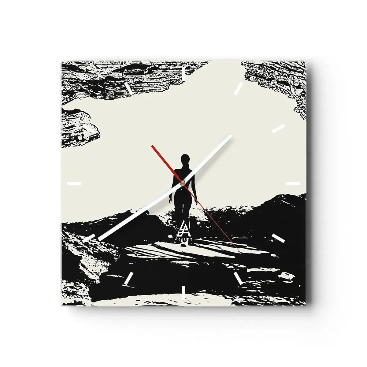 Relógio de parede - Relógio em vidro - Novo visual - 40x40 cm