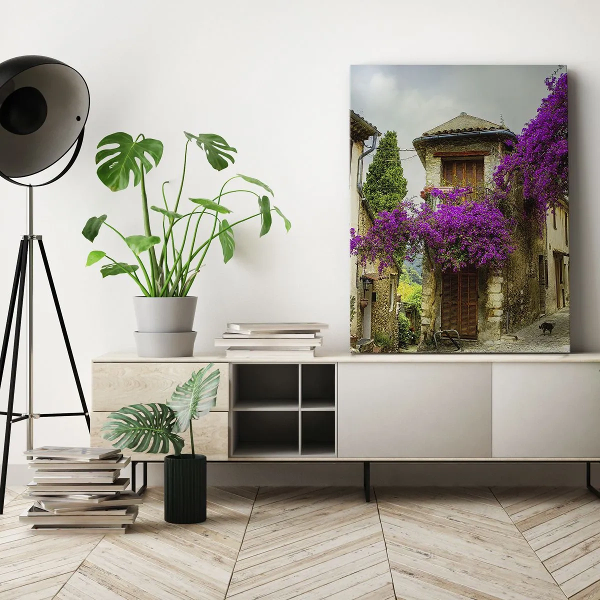 Quadro em tela - Sob um dossel de flores - 55x100 cm