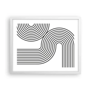 Pôster em moldura branca - Na curva - 50x40 cm